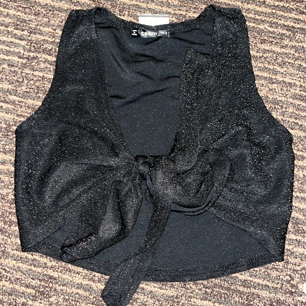SHEIN | Small Sparkly Black Crop Top